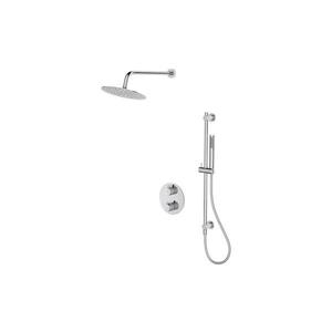 Set de duș cu baterie termostatică ascunsă Cersanit S952-032 ZEN crom lucios imagine