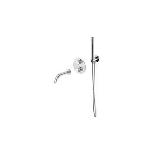 Set de cadă cu baterie termostatică ascunsă Cersanit S952-034 ZEN crom lucios imagine