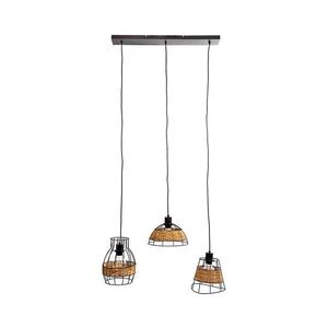 Lustră pe cablu TUNIS 4xE27/40W/230V negru/maro imagine