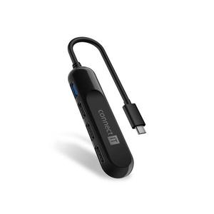Hub USB-C 4 în 1 CONNECT IT CHU-5000-BK imagine