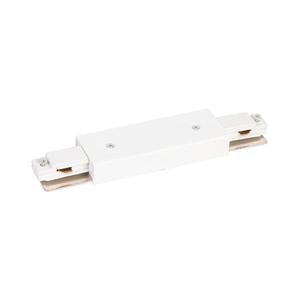 Conector drept pentru corpuri de iluminat în sistem de șină monofazic + sursă de alimentare, alb imagine