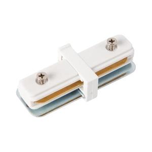 Conector drept pentru corpuri de iluminat în sistem de șină monofazic alb imagine