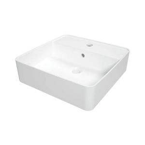 Lavoar pe blat cu orificiu Deante CGS_6U4B SQUARE 42x42 cm ceramică/alb imagine