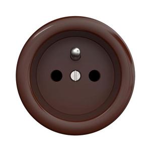 Priză de epocă lap 230V maro imagine