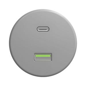Priză USB A+C de epocă lap gri imagine