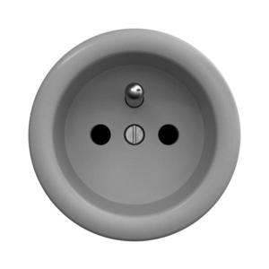 Priză de epocă lap 230V gri imagine