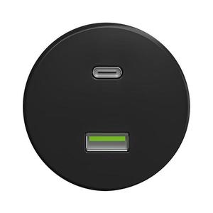 Priză USB A+C de epocă lap negru imagine