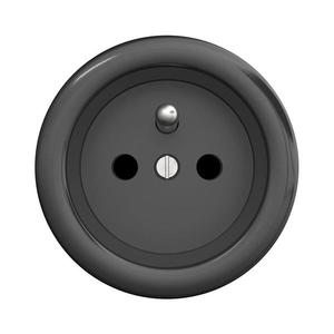 Priză de epocă lap 230V antracit imagine