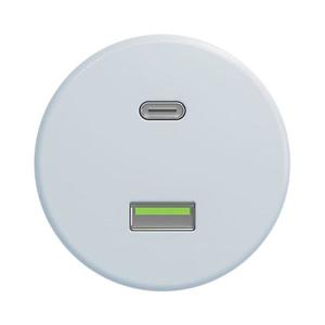 Priză USB A+C de epocă lap albastru imagine