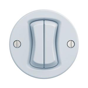 Întrerupător cap-scară dublu de epocă lap nr. 6+6 albastru imagine