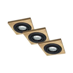 SET 3x corp de iluminat încastrat TOBBY 1xG9/20W/230V 11, 5x11, 5 cm stejar/negru imagine
