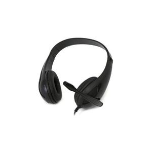 Căști negre cu fir cu microfon imagine