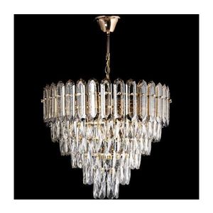 Lustră LED pe lanț 9xE27/60W/230V + 6xLED/6W d. 50 cm auriu imagine