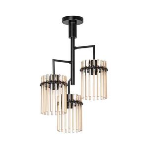 Lustră pe tijă 3xE27/60W/230V negru/bej imagine