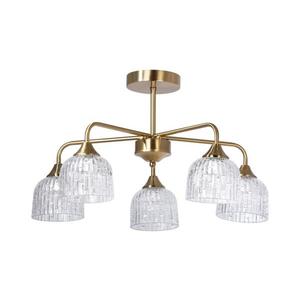 Lustră pe tijă 5xE14/60W/230V auriu imagine