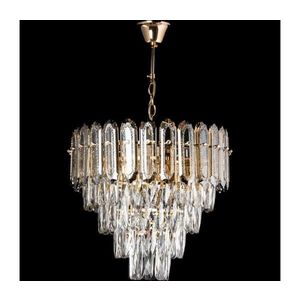 Lustră LED pe lanț 7xE27/60W/230V + 4xLED/6W d. 40 cm auriu imagine