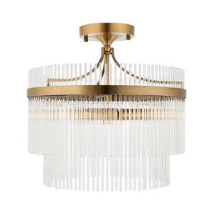 Lustră aplicată Endon 112575 MARIETTA 3xE14/7W/230V alamă/transparent imagine