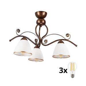 Lustră LED aplicată Brilagi ANTICO 3xE27/60W/230V patină bronz imagine