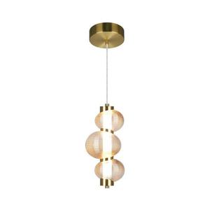 Lustră LED pe cablu BOLLA LED/12W/230V d. 16 cm auriu imagine