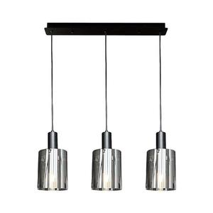 Lustră pe cablu ARCADIA 3xE27/60W/230V negru/fumuriu imagine