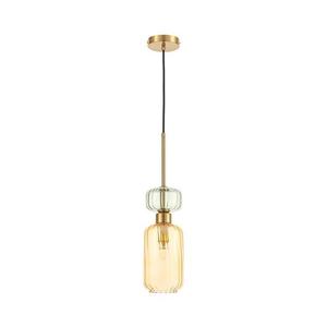 Lustră pe cablu MOLLY 1xE14/40W/230V d. 12 cm auriu/portocaliu/verde imagine