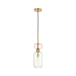 Lustră pe cablu MOLLY 1xE14/40W/230V d. 12 cm auriu/verde/roz imagine