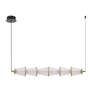 Lustră LED pe cablu SANSA LED/11W/230V auriu/transparent imagine