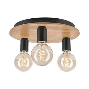 Plafonieră DUSTY 3xE27/15W/230V d. 34 cm stejar/negru imagine