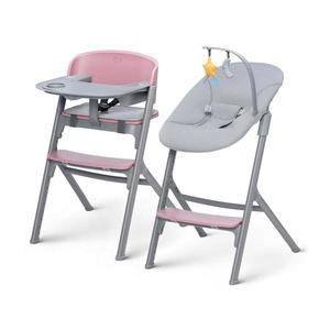 Scaun de masă pentru copii KINDERKRAFT SELECT LIVY Premium Aster pink + șezlong CALMEE imagine