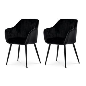 Set de scaune de masă PIKA BK4, 2 buc, negru imagine