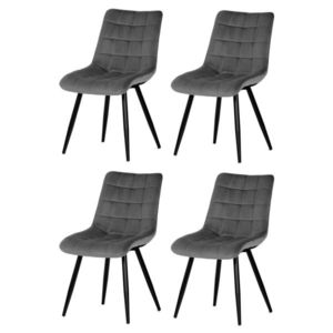 Set de scaune de sufragerie CT-384 GREY4, 4 buc, gri imagine
