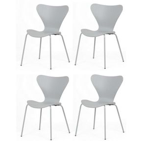 Set de scaune de sufragerie CT-X7034 GREY, 4 buc, gri imagine