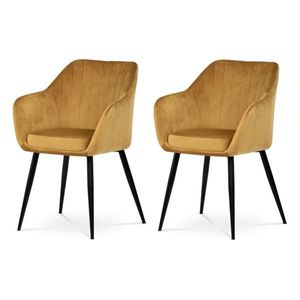 Set de scaune de sufragerie PIKA YEL4, 2 buc, galben imagine