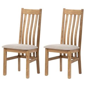Set de scaune de masă C-2100 CRM2, stejar, 2 buc, crem deschis imagine