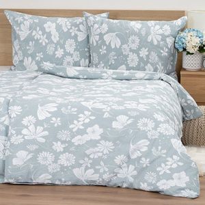 Lenjerie pat 4Home Gentle Green bumbac creponat, 140 x 220 cm, 70 x 90 cm, 140 x 220 cm, 70 x 90 cm imagine