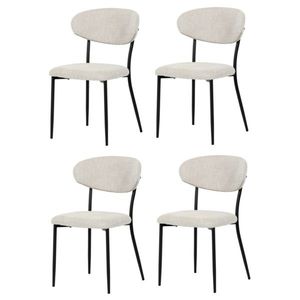 Set de scaune de sufragerie CT-W1021 CRM2, 4 buc, crem deschis imagine