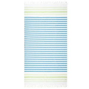 Prosop HOME ELEMENTS Fouta alb/verde/albastru, 90 x 170 cm imagine