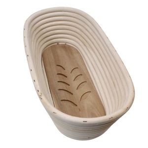 Coșuleț oval Home Elements cu bază de lemn Frunze32 x 15 x 9 cm imagine