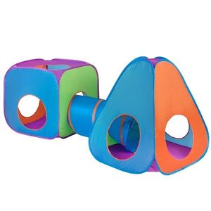 Cort pentru copii 3in1 Baby Mix portocaliu-albastru, 265 x 95 x 94 cm imagine