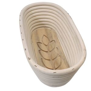 Coșuleț Home Elements oval cu bază din lemn Spic26 x 13 x 9 cm imagine