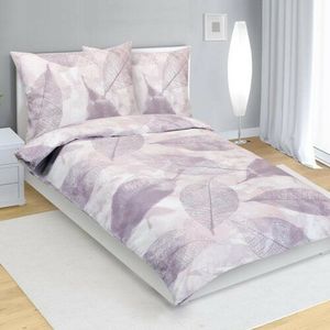 Lenjerie de pat din bumbac Bellatex Frunze bej , 140 x 200, 70 x 90 cm imagine