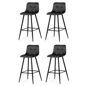 Set de scaune de bar B-X7015 GREY2, 4 buc, gri imagine