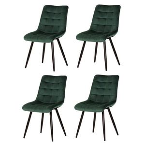 Set de scaune de sufragerie CT-384 GRN4, 4 buc, verde imagine