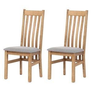 Set de scaune de masă C-2100 SIL2, stejar, 2 buc, gri imagine