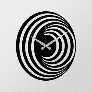 Ceas de perete Circles S017 Black , 48 x 48 cm imagine