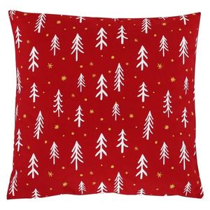 Pernă cu umplutură Motiv de Crăciun Copaci 45 x45 cm, roșu imagine
