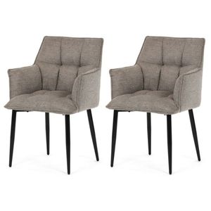 Set de scaune de sufragerie DCH-J2139 LAN2, 2 buc, bej imagine