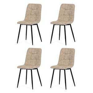 Set de scaune de sufragerie Vintage CT-281 CRM3, 4buc, crem deschis imagine