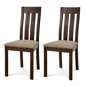 Set de scaune de sufragerie BC-2602, nuc, 2 buc, maro închis imagine