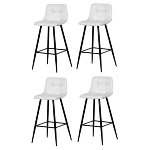 Set de scaune de bar B-X7015 WT2, 4 buc, alb imagine
